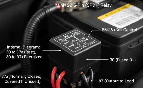 Micro ISO 4-Pin Starter Relay