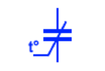Temperature-Dependent Capacitor Symbol