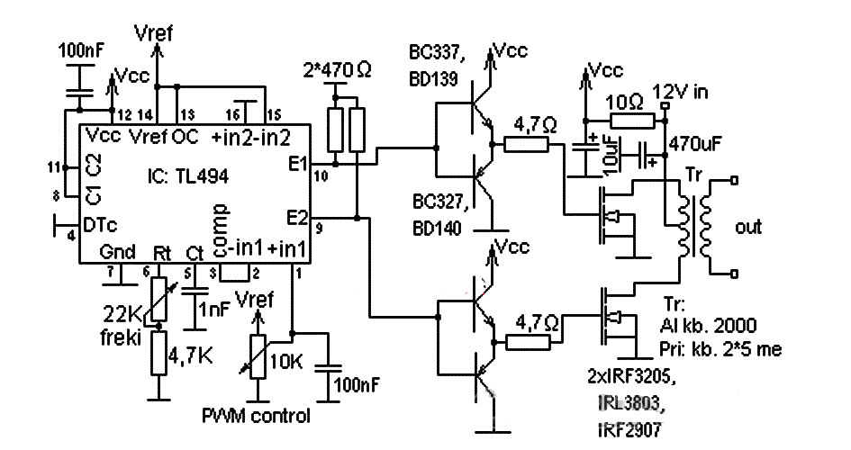 TL494 Classic Inverter Circuit
