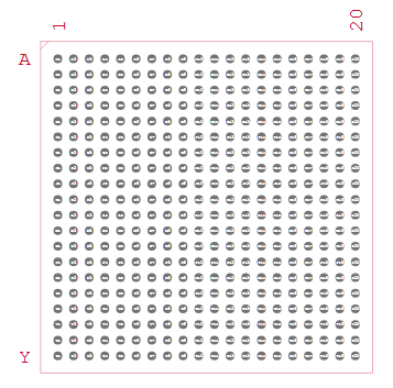 EP1C4F400C8 Footprint