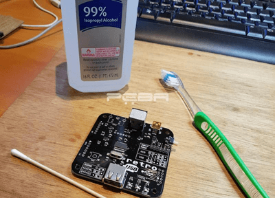  Cleaning Flux Residue Using Isopropyl Alcohol and Brush