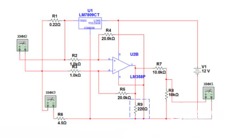 LM358 Circuit High-End Current Detection