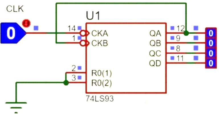 IC 7493 Binary Counter